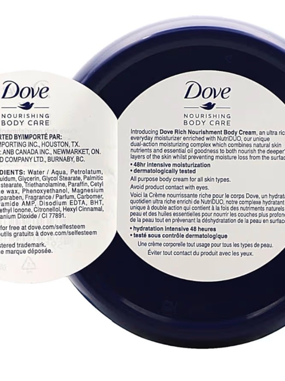 Dove Rich Nourishment Cream Face Hand & Body Moisturizer Extra Dry Skin 4 Pack - Picture 4 of 7